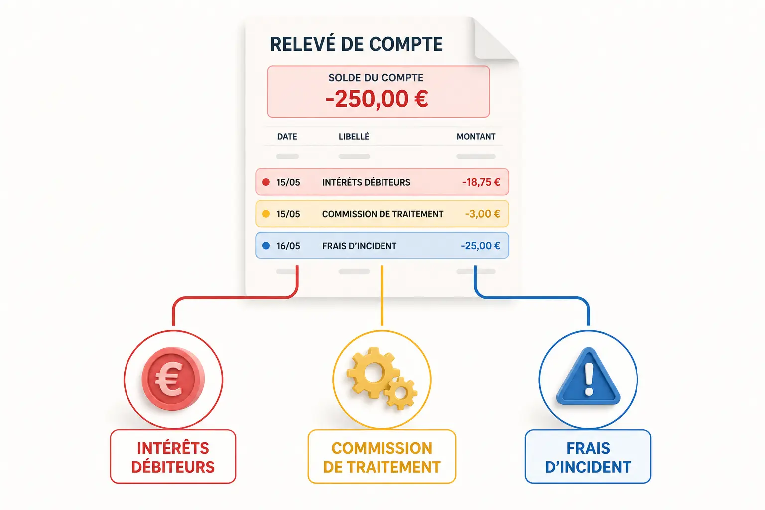 Comprendre les agios sans mélanger tous les frais