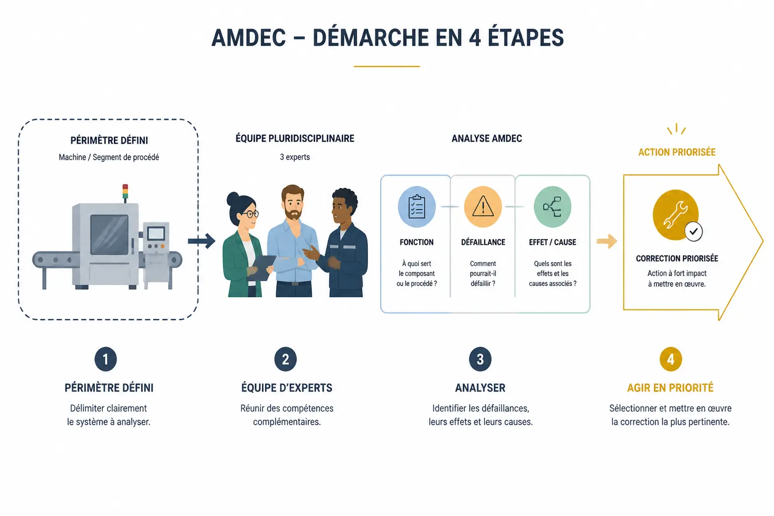 Comment mener l’analyse des défaillances étape par étape