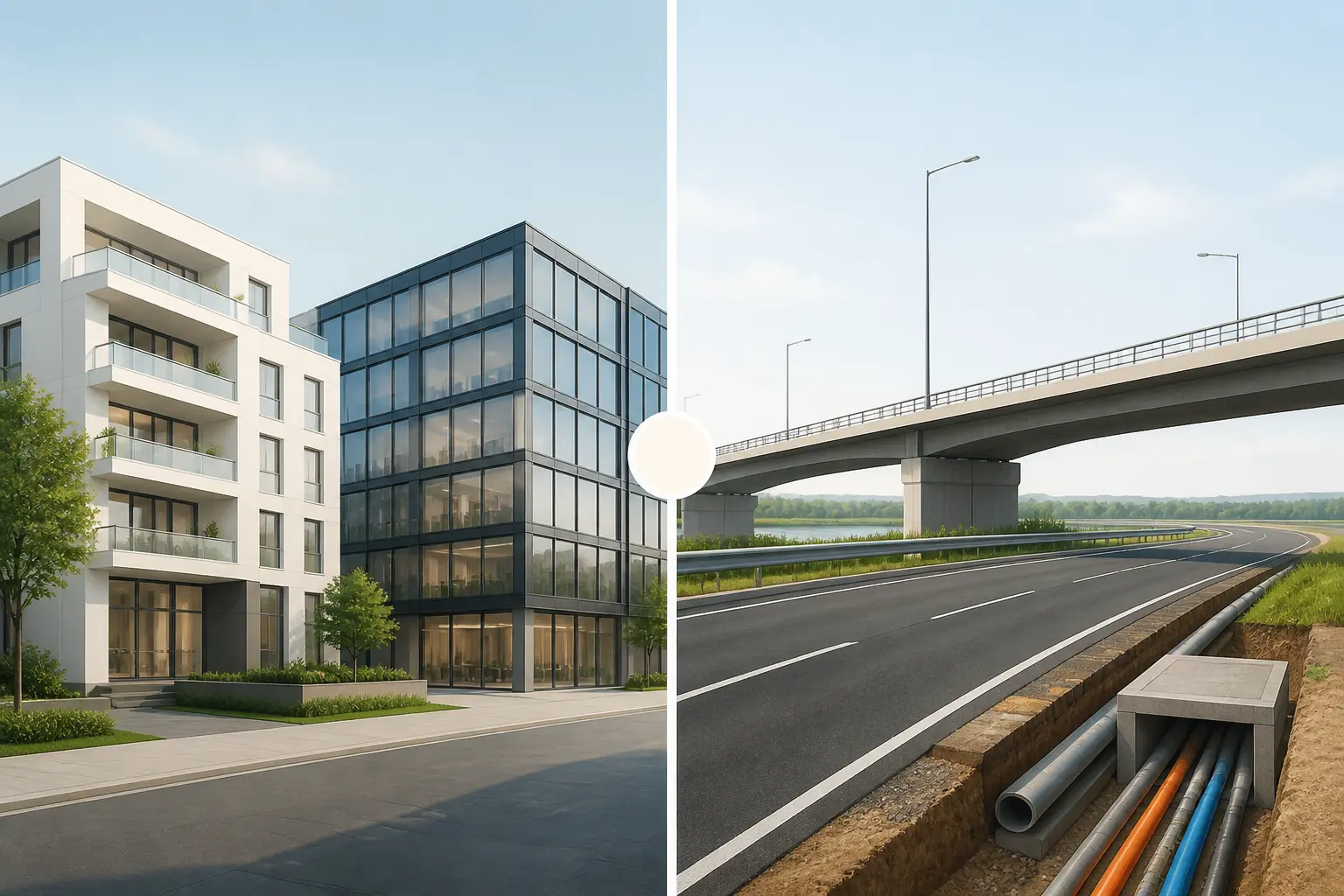 Les deux grandes branches du secteur et les ouvrages qu’elles réalisent