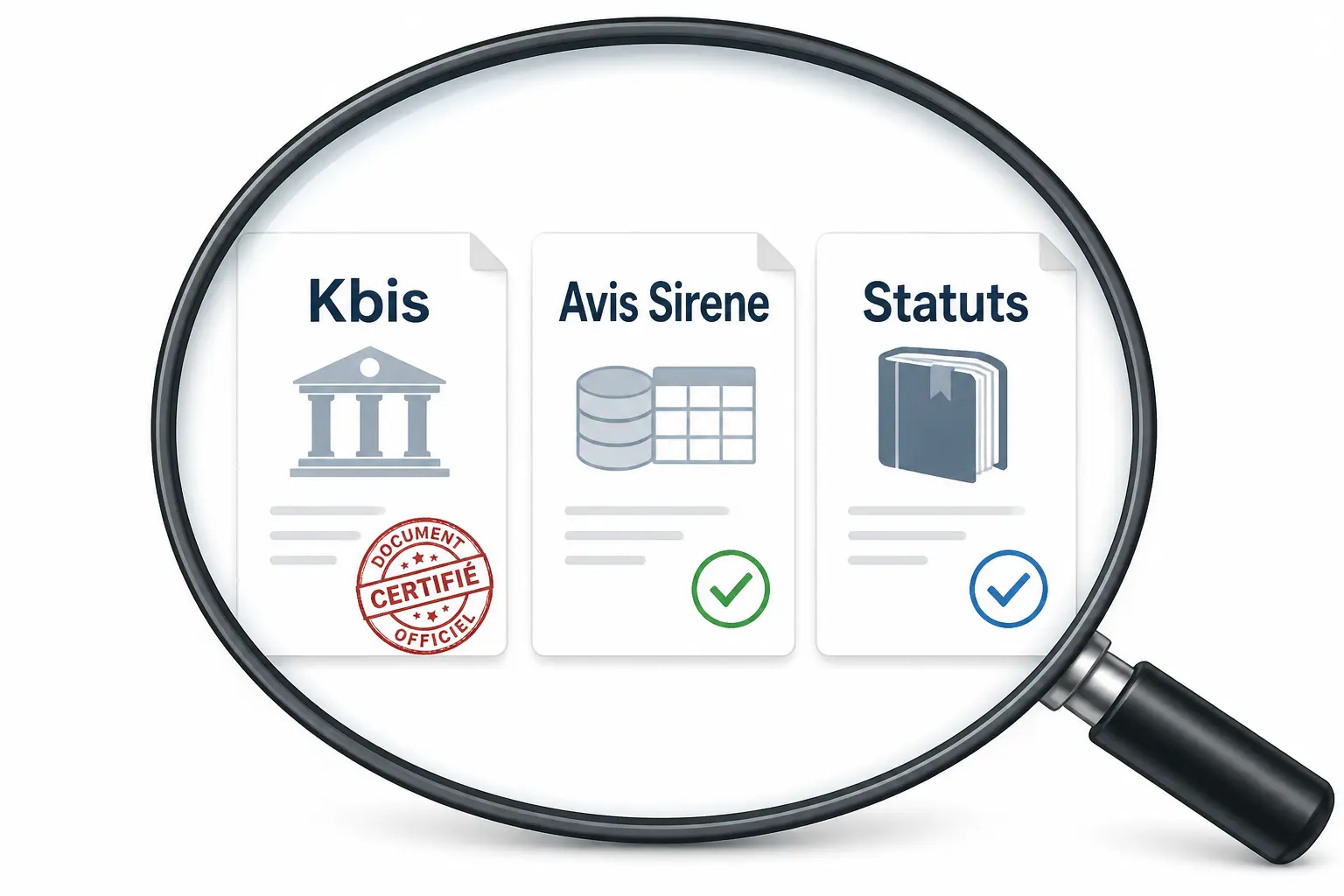 Ne confondez pas documents : Kbis avis Sirene statuts rne… Qui prouve quoi ?