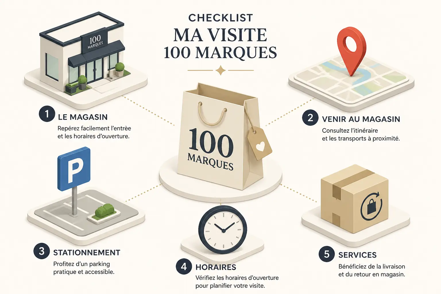 Préparer votre visite : magasins, horaires, accès, services et bons plans
