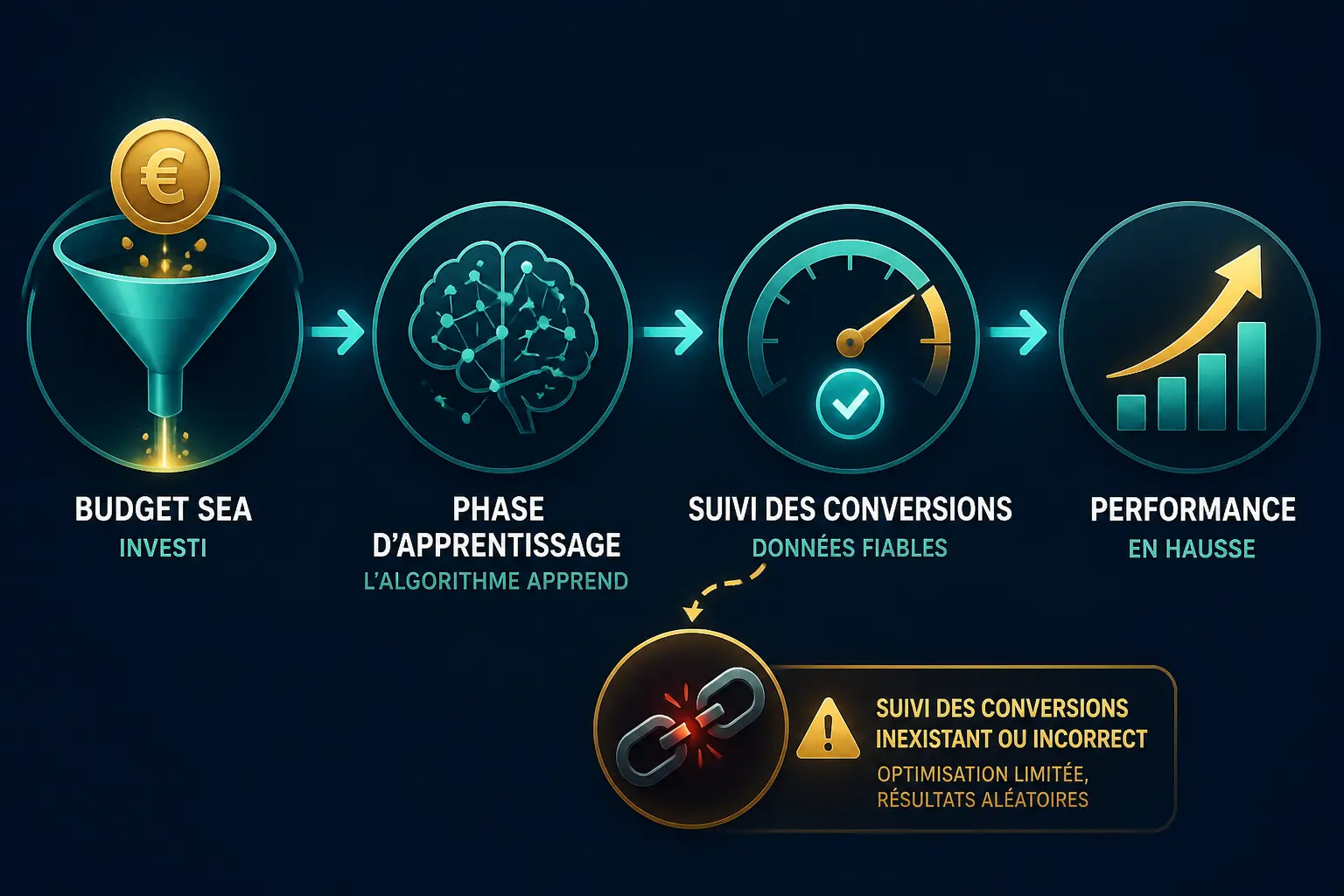 Budget, suivi des conversions et optimisation : le vrai pilotage de la performance