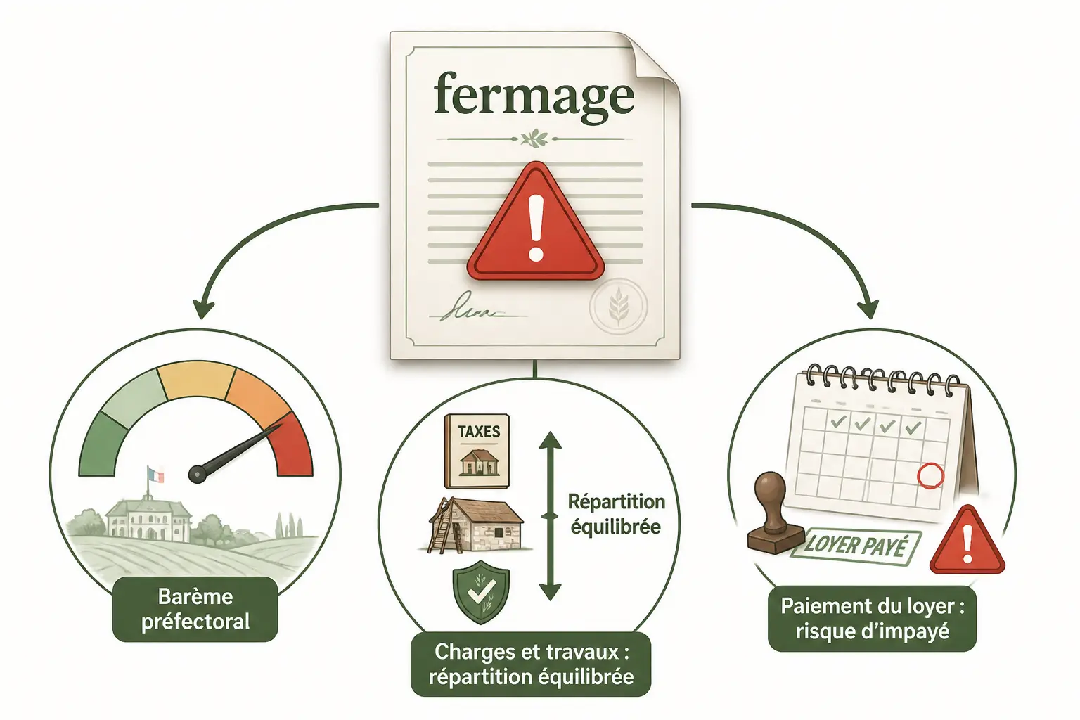 Fermage, charges et révision : l’argent qui dérape vite