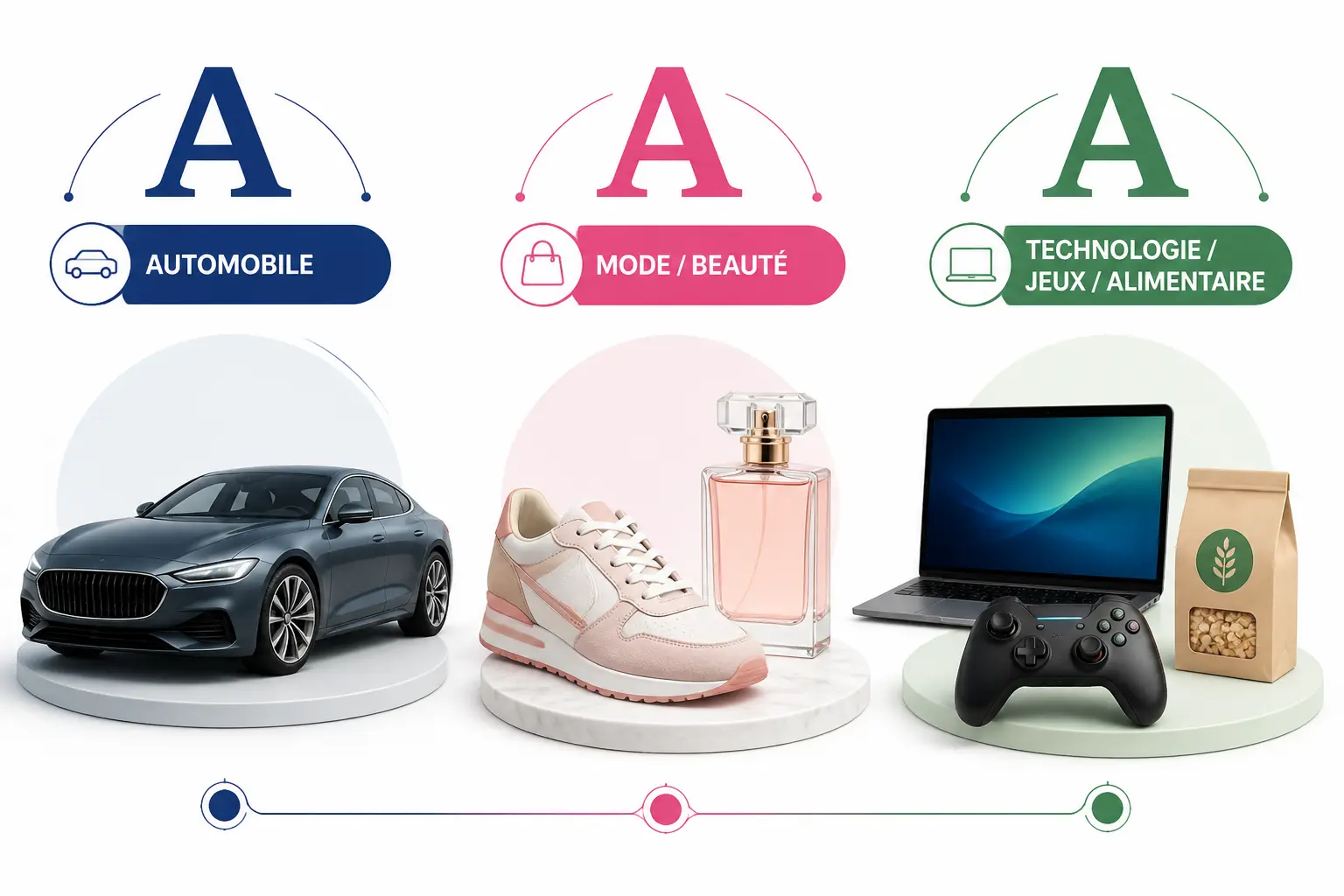 Liste des marques en A par grand secteur