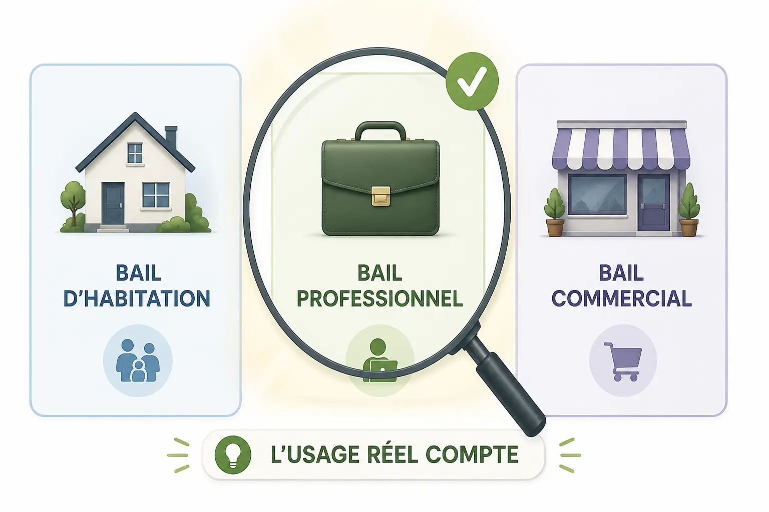 Bail civil, habitation, mobilité, professionnel, commercial : le comparatif utile