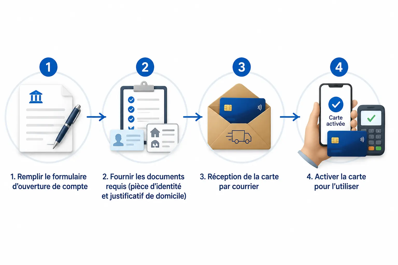 Comment obtenir une carte de débit, étape par étape