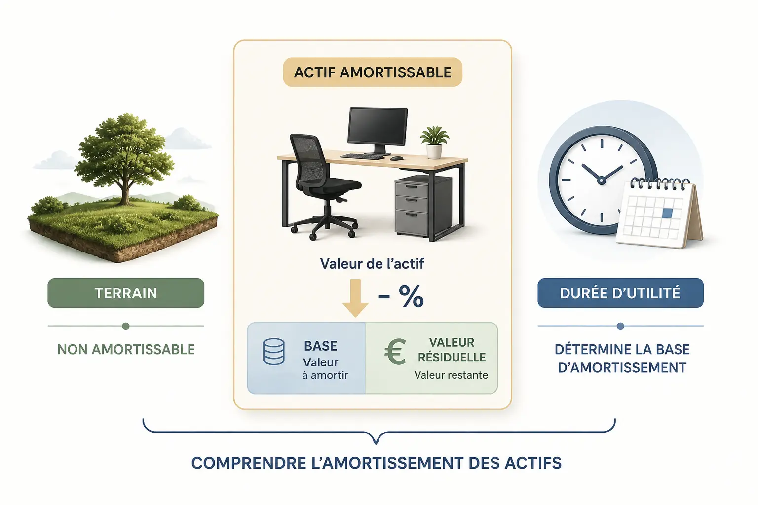 Quels actifs sont concernés et comment fixer la bonne base de calcul