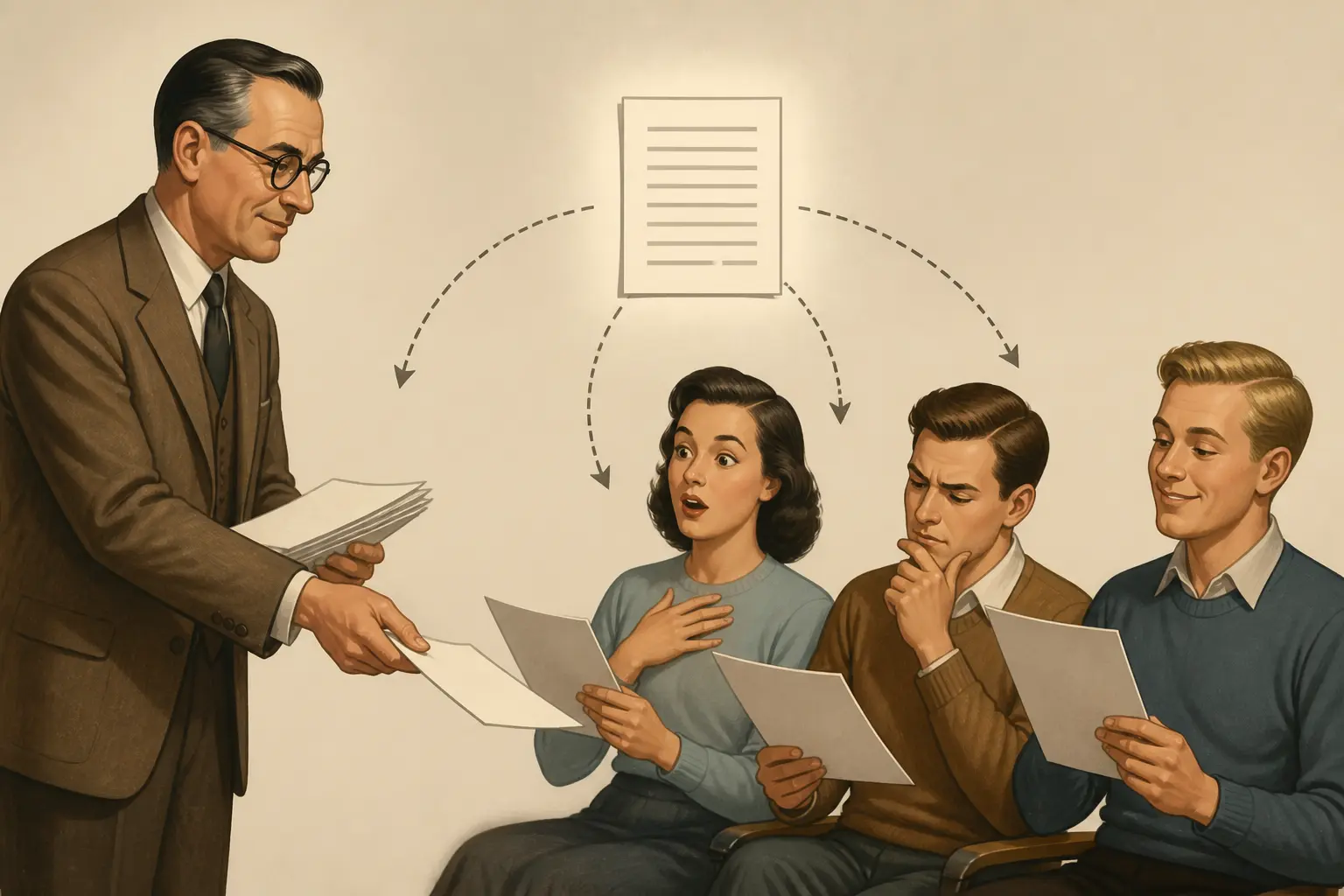Illustration de l’effet barnum : Bertram Forer remet des profils identiques à des étudiants.