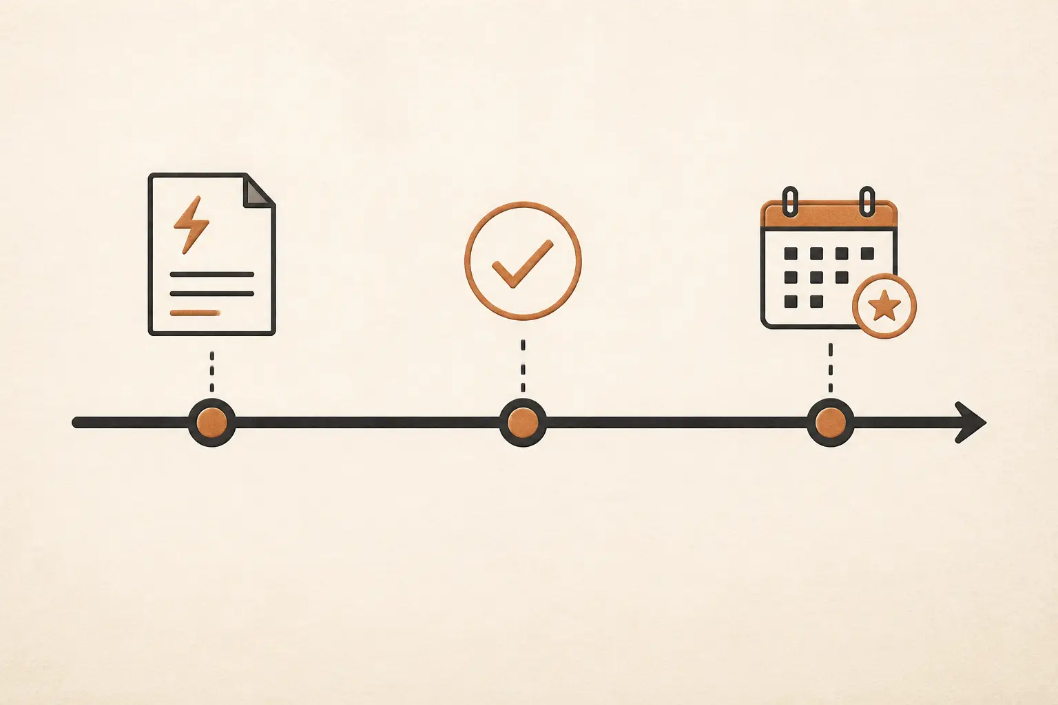 Infographie timeline sur combien de temps garder facture edf : date d’émission, paiement et conservation 5 ans.
