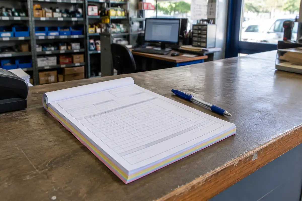 Exemple de bon de commande : les champs, et les règles qui s'ajoutent hors établissement